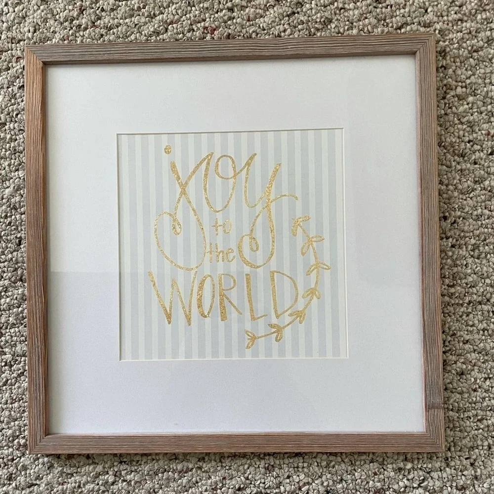 Joy to The World Framed Printed Graphic